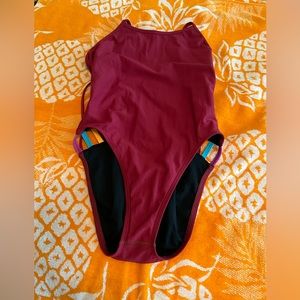 Maroon One piece Jolyn Swim Suit